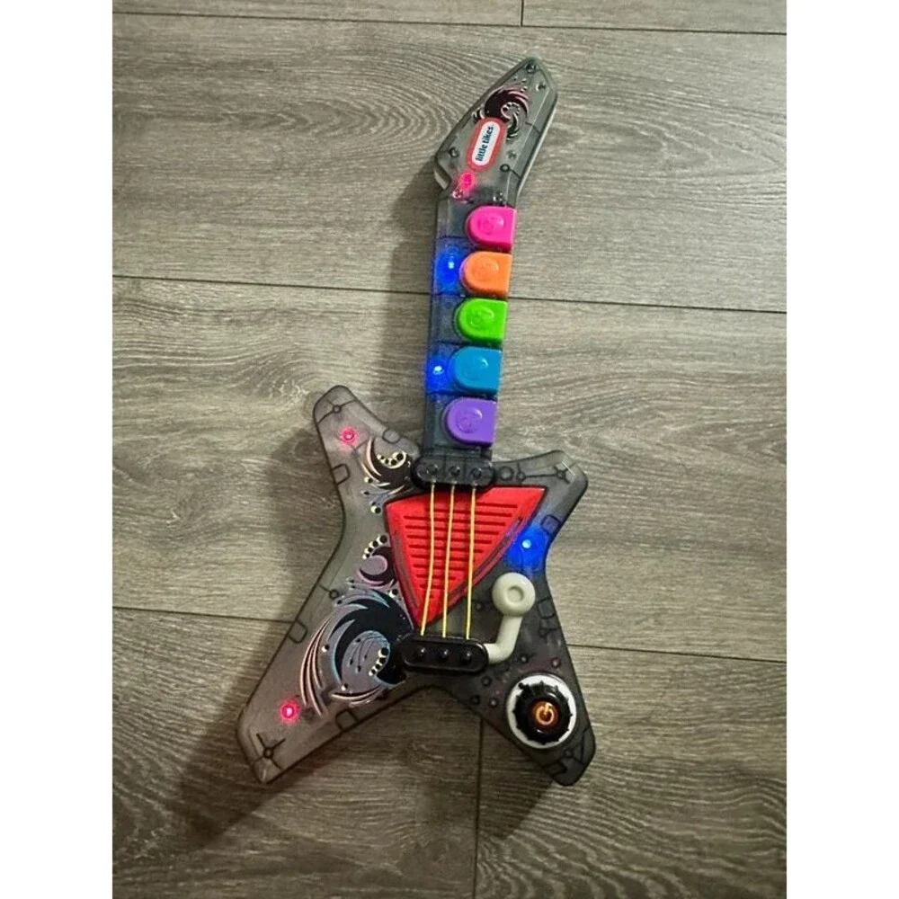 Little Tikes Light Up Musical Toy Guitar Kids Electric Sound Buttons Works 18
